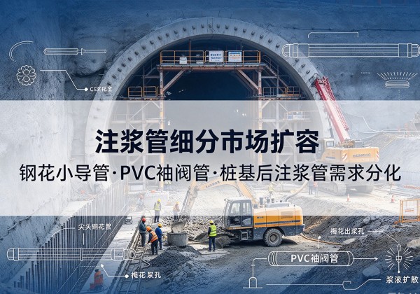 砚山注浆管细分市场扩容，隧道钢花小导管、PVC 袖阀管、桩基后注浆管需求分化